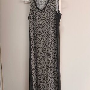 Mystree Gray Textured Knit Sleeveless Maxi Dress